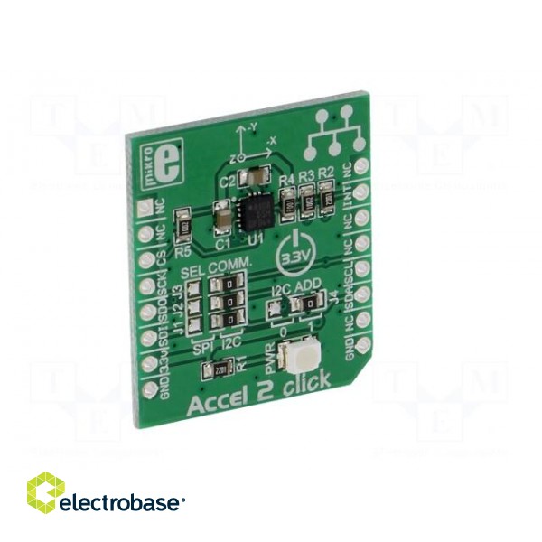 Click board | accelerometer | I2C,SPI | LIS3DSH | 3.3VDC image 2