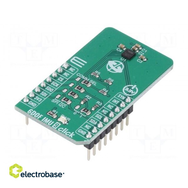 Click board | accelerometer,gyroscope | I2C,SPI | IAM-20680 | 3.3VDC