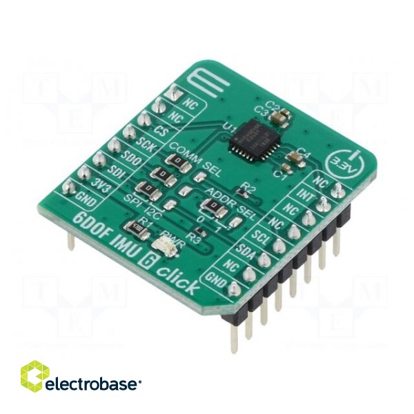 Click board | accelerometer,gyroscope | I2C,SPI | ICM-20689 | 3.3VDC