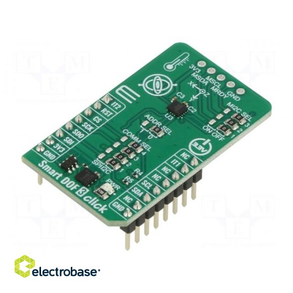 Click board | accelerometer,gyroscope | I2C,SPI | ISM330IS | 3.3VDC