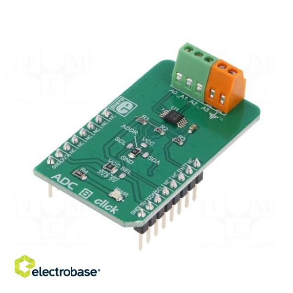 Click board | A/D converter | I2C | ADS1115 | manual,prototype board