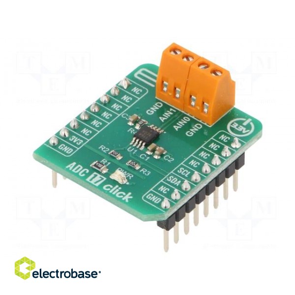 Click board | prototype board | Comp: MAX11645 | A/D converter
