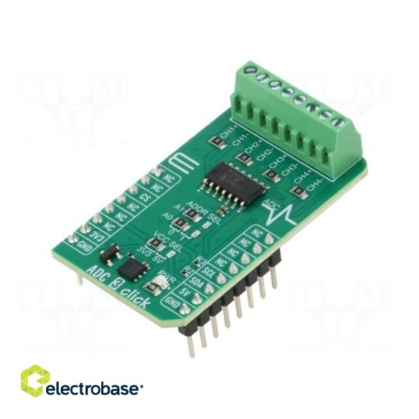 Click board | A/D converter | I2C | MCP3428 | prototype board
