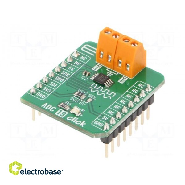 Click board | prototype board | Comp: ADC122S101 | A/D converter