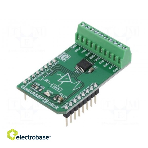 Click board | prototype board | Comp: MCP6S26 | amplifier