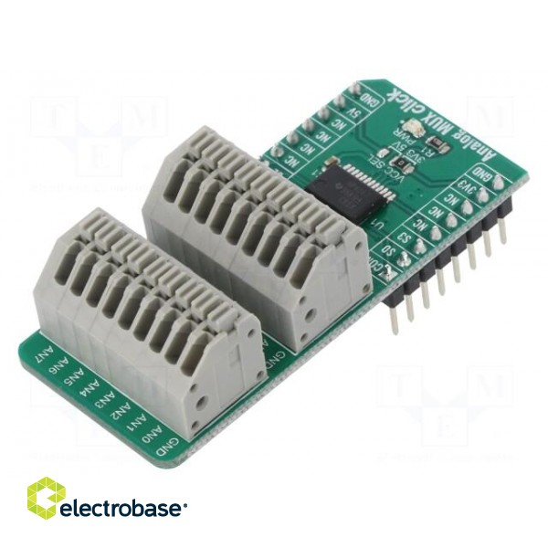 Click board | analog multiplexer | GPIO | CD74HC4067 | 3.3VDC,5VDC