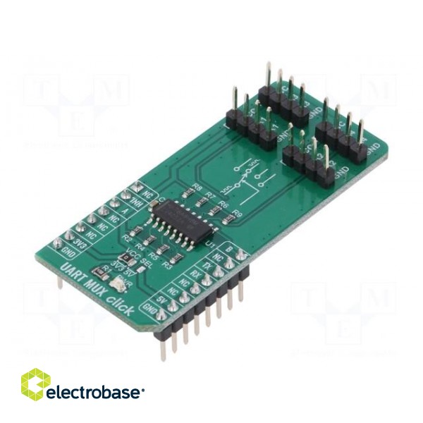 Click board | analog multiplexer | GPIO,UART | SN74LV4052A
