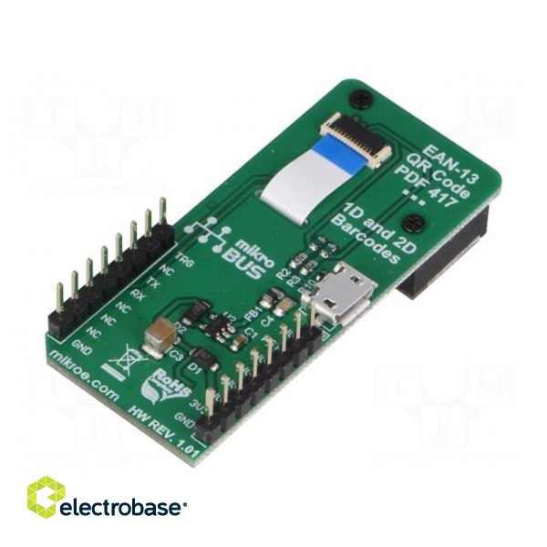 Click board | barcode and QR code reader | GPIO,UART | LV3296 paveikslėlis 2