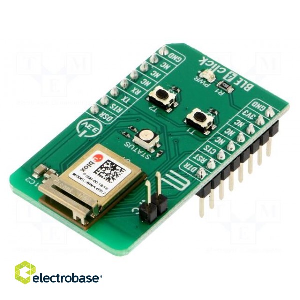 Click board | Bluetooth V5.0 & BLE | GPIO,UART | NINA-B312 | 3.3VDC