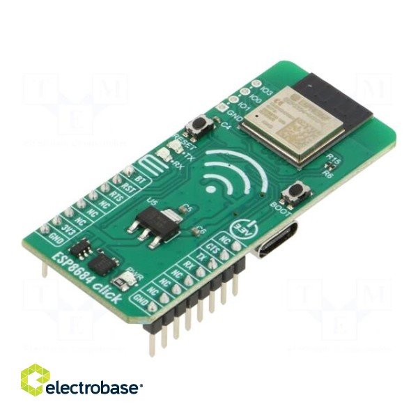 Click board | Bluetooth,WiFi | UART,USB | ESP8684-MINI-1 | 3.3VDC