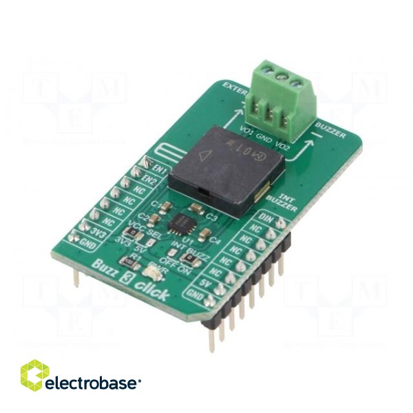 Click board | prototype board | Comp: PAM8904 | buzzer | 3.3VDC,5VDC