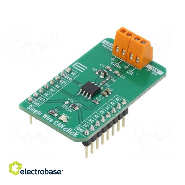 Click board | CAN controller | GPIO,UART | NCV7356 | prototype board