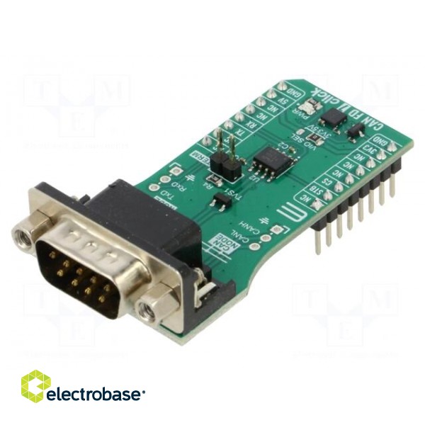 Click board | CAN | UART | TCAN1462 | prototype board | 3.3VDC,5VDC