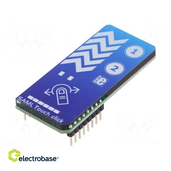 Click board | prototype board | Comp: ATSAML10 | capacitive keypad