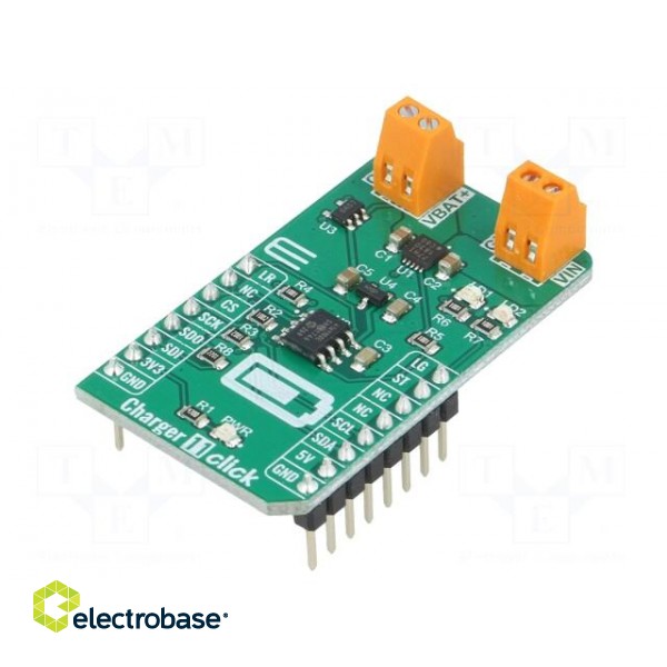 Click board | charger | GPIO,I2C,SPI | MCP4161,MCP73123 | 3.3/5VDC
