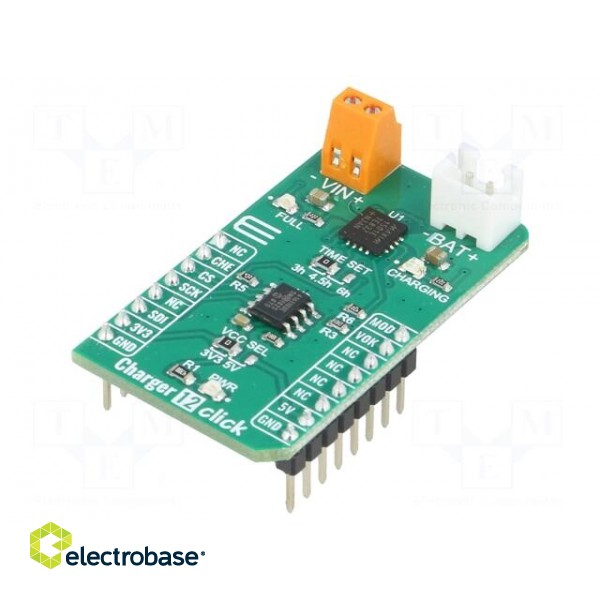 Click board | charger | GPIO,SPI | MAX1501,MCP4161 | 3.3/5VDC