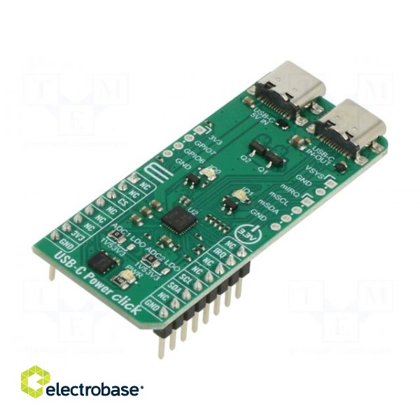Click board | prototype board | Comp: TPS25750S | charger | 3.3VDC