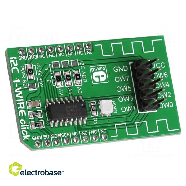 Click board | converter | 1-wire,I2C | DS2482-800 | 3.3/5VDC