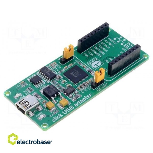 Click board | converter | I2C,SPI,UART,USB | FT2232H,MCP3204