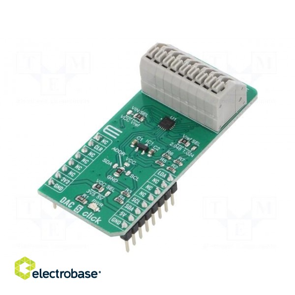 Click board | D/A converter | GPIO,I2C | DAC53608,MAX6106 | 3.3/5VDC