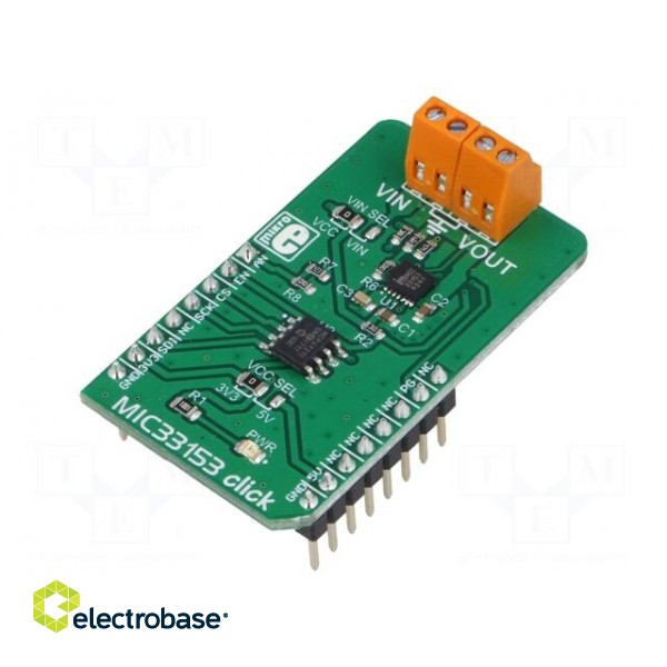 Click board | DC/DC converter | GPIO,SPI,analog | MIC33153