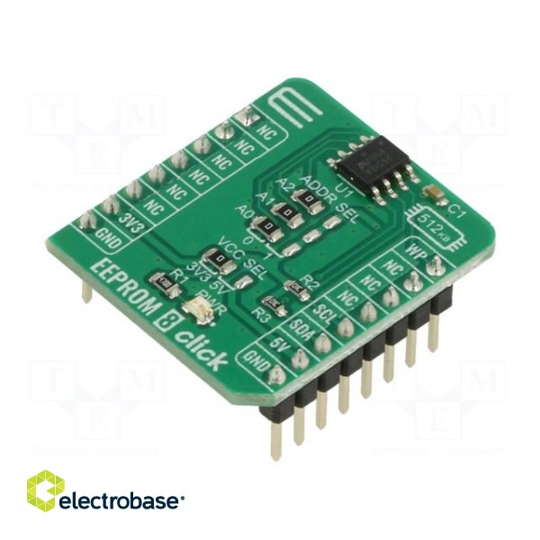 Click board | EEPROM memory | I2C | CAV24C512 | prototype board