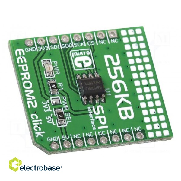 Click board | EEPROM memory | SPI | 24C08WP | manual,prototype board