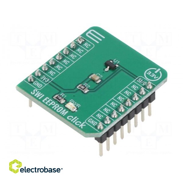 Click board | EEPROM memory | SWI | AT21CS01 | prototype board