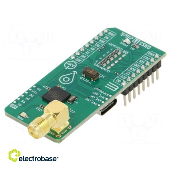 Click board | GNSS | I2C,SPI,UART,USB | EVA-M8N | prototype board