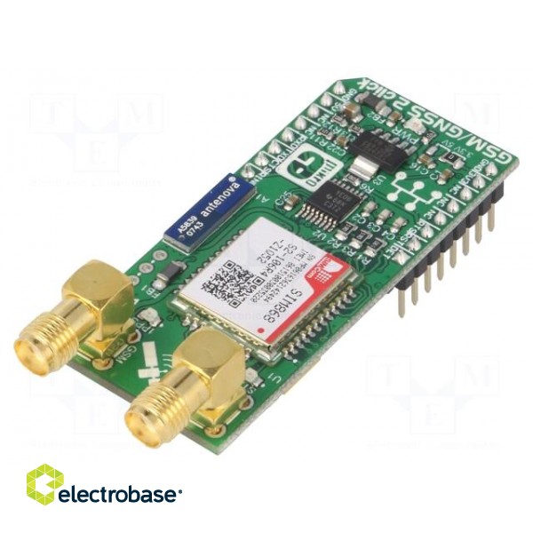 Click board | GNSS,GSM/GPRS | UART | SIM868 | manual,prototype board image 1