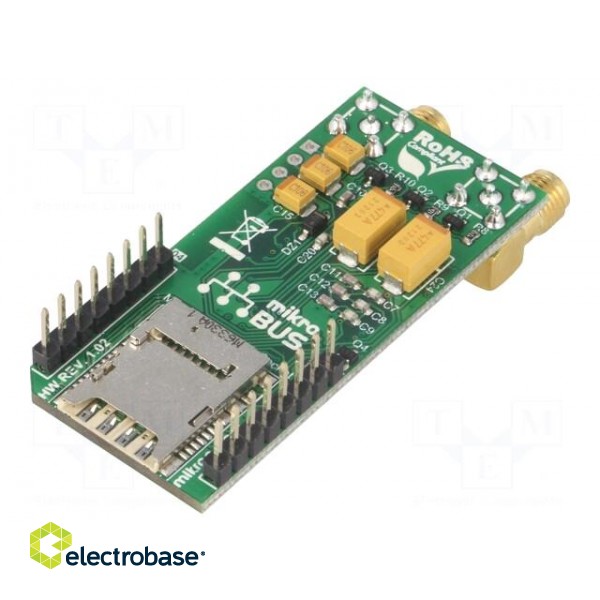 Click board | GNSS,GSM/GPRS | UART | SIM868 | manual,prototype board paveikslėlis 2