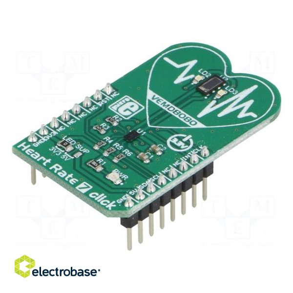 Click board | heart rate sensor | I2C | AFE4404 | 3.3/5VDC