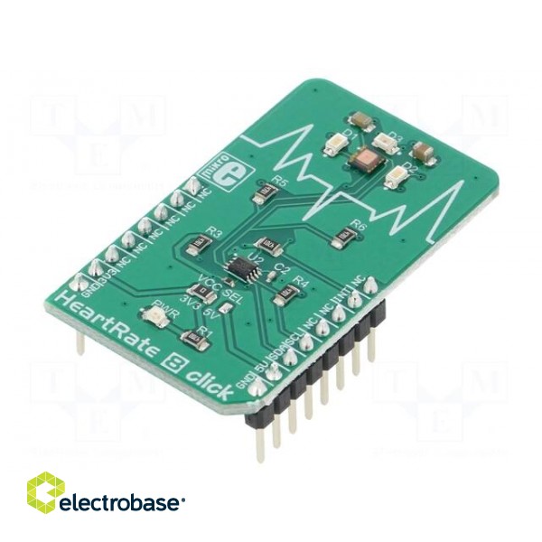 Click board | heart rate sensor | I2C | BH1792GLC | 3.3/5VDC