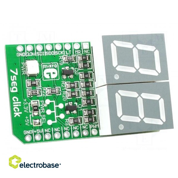 Click board | LCD display | SPI | 74HC595 | manual,prototype board