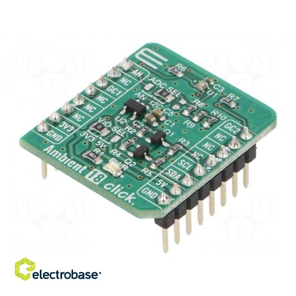 Click board | lighting sensor | analog,GPIO,I2C | BH1680FVC