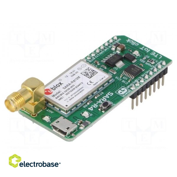 Click board | LTE Cat 1 | UART,USB | SARA-R410M | 3.3/5VDC image 1