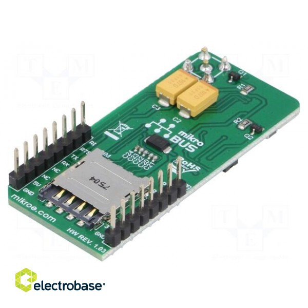 Click board | LTE Cat 1 | UART,USB | SARA-R410M | 3.3/5VDC paveikslėlis 2