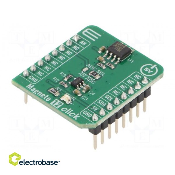 Click board | magnetic field sensor | analog,I2C | A31315 | 5VDC