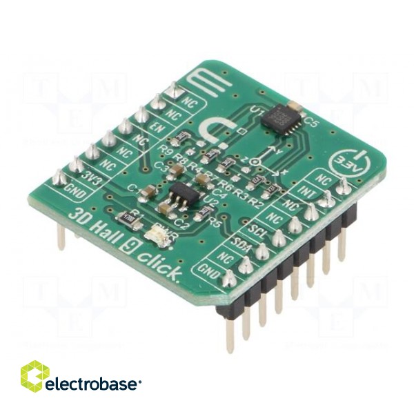 Click board | magnetic field sensor | I2C | ALS31300 | 3.3VDC