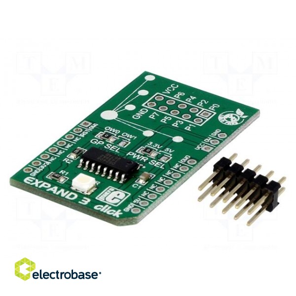 Click board | port expander | 1-wire | DS2408 | 3.3/5VDC image 1