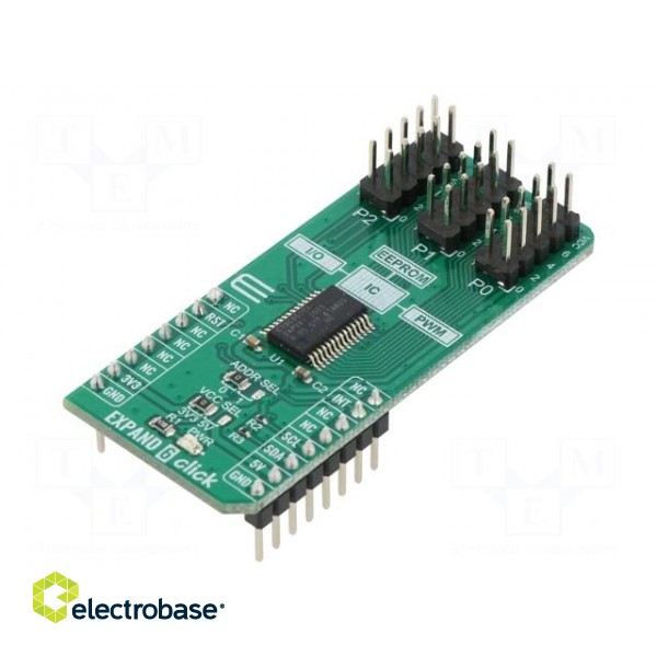 Click board | port expander | I2C | CY8C9520A | prototype board