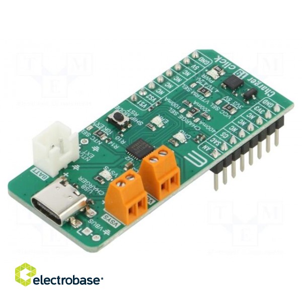 Click board | prototype board | Comp: nPM1100 | charger | 3.3VDC,5VDC