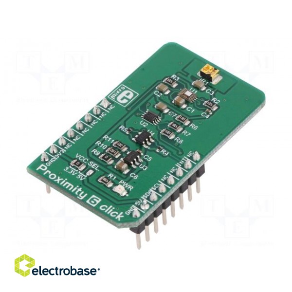 Click board | proximity sensor | I2C | ADUX102 | 3.3/5VDC