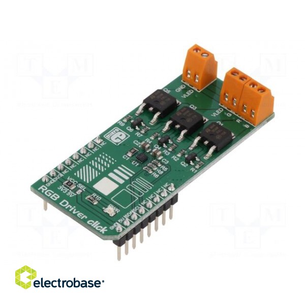 Click board | RGB LED strip driver | I2C | NCP5623B | 3.3/5VDC