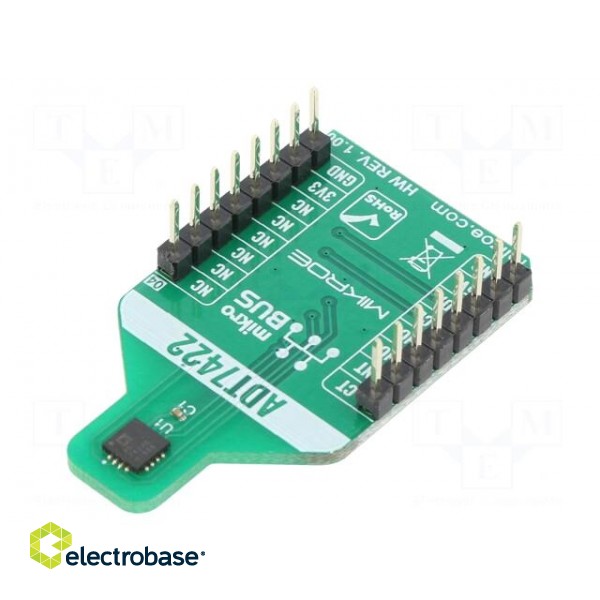 Click board | temperature sensor | I2C | ADT7422 | prototype board image 2
