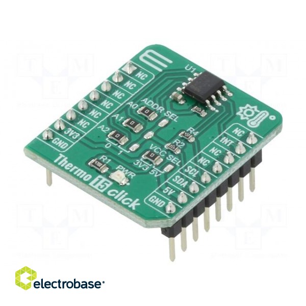 Click board | temperature sensor | I2C | NCT75 | 3.3/5VDC