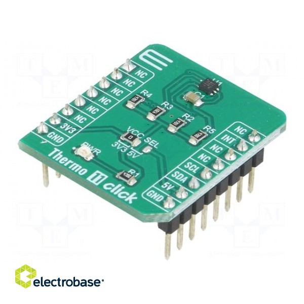 Click board | temperature sensor | I2C | TMP117MAIDRVR | 3.3/5VDC