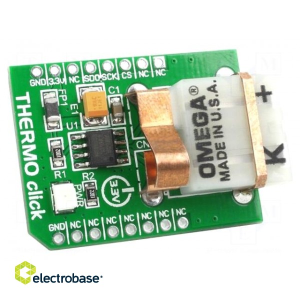 Click board | thermocouple | SPI | MAX31855K | 3.3VDC