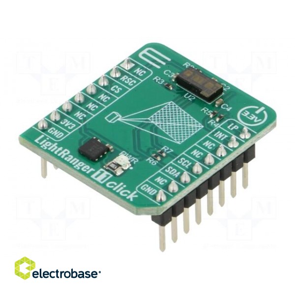 Click board | ToF sensor | I2C | VL53L7CX | prototype board | 3.3VDC