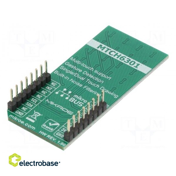 Click board | prototype board | Comp: MTCH6301 | touchpad | 3.3VDC image 2